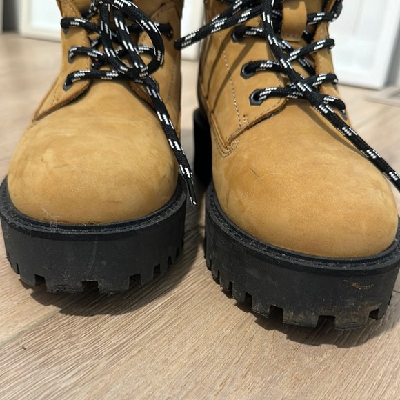 Tan Suede High-Top Boots - Picture 7 of 10